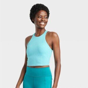 All in Motion Turquoise Crop Top Size S